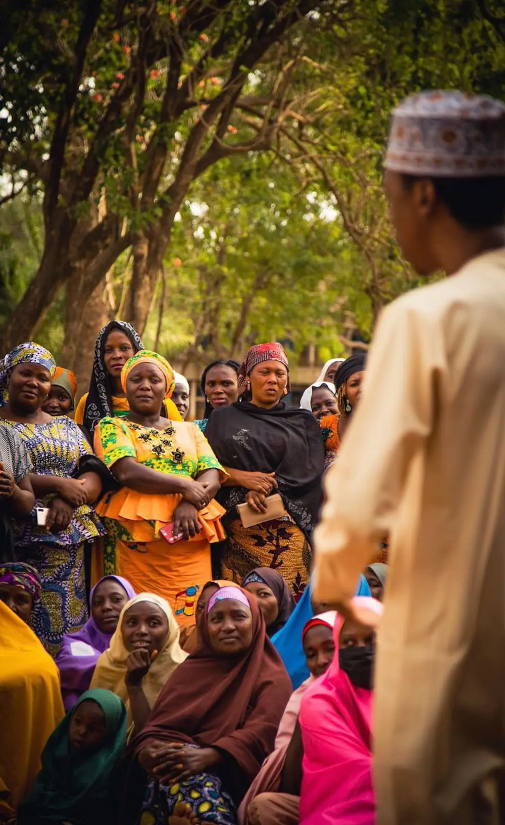 A vibrant community gathering outdoors